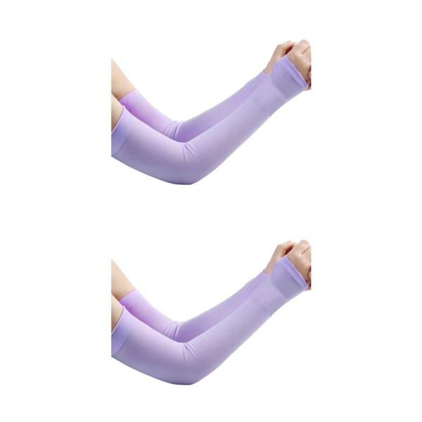 1/2/3/5 Kylskydd För Arm Sleeves Ice Silk Sports Purple 2PCS