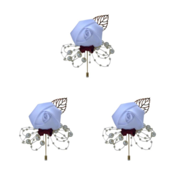 1/2/3/5 Lyxiga bröllopsbroschnålar Chic och eleganta tillbehör bleach 3Set