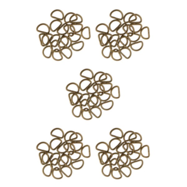 1/3/5 100 Pieces Alloy DIY D För Dee Ringar för Webbing Bronze 12x8x1.8m 5Set