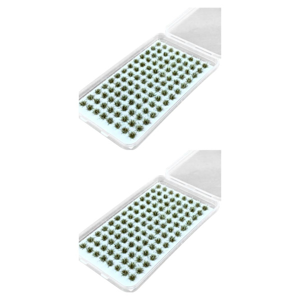 1/2/3/5 Resin Mini Grass Tuft Lågt underhållsminiatyrer Statisk No.7 2Set