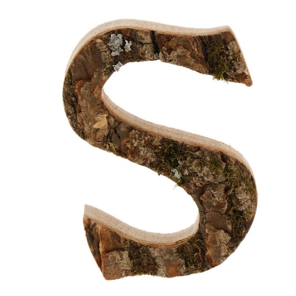 1/2/3/5 Handgjorda träbokstäver Dörrnummer Alfabetbokstav letter S 1Set