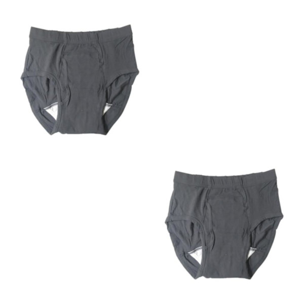 1/2/3/5 Herrblöja Tvättbar Bekväm Vattentät Återanvändbar Gray XL 40ml 2Set