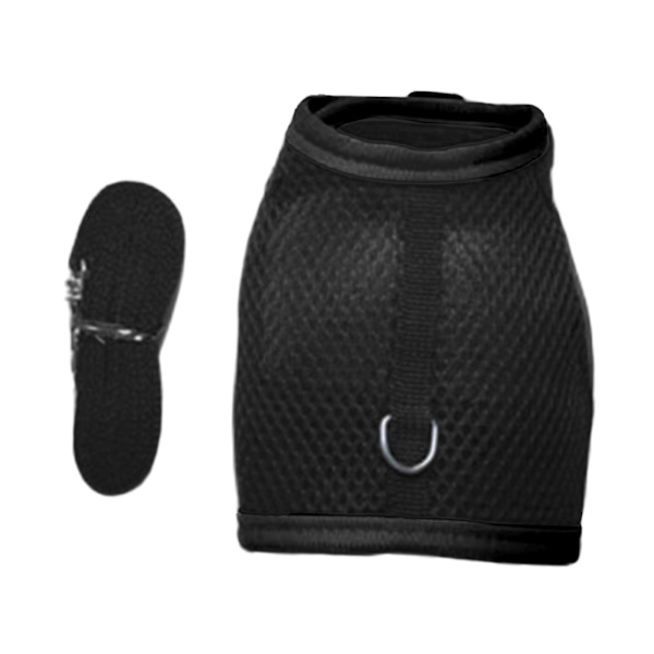 1/3 Hamster Kanin Marsvin Råtta Iller Andas Mesh Sele Black L 1 Pc