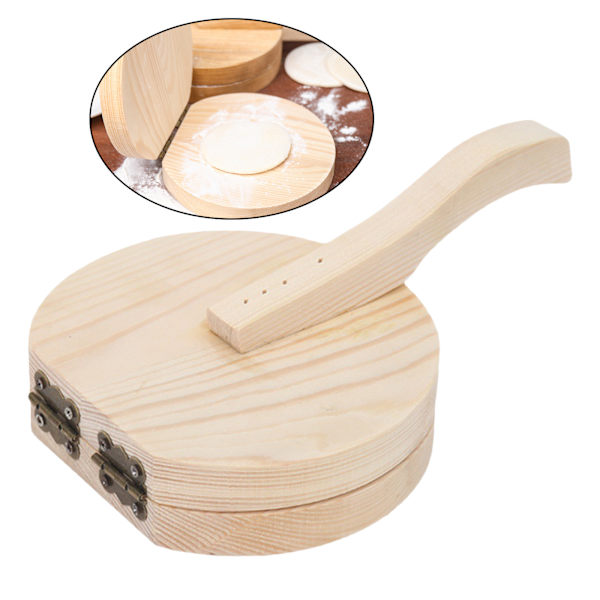 1/2 För Degpressverktyg Gadget Bakning Pizza Bakverk Wood circular 1Set