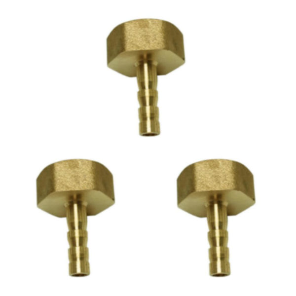 1/2/3/5 pneumatisk slangkoppling hona mässing/VVS-kopplingar 6mm 3Set