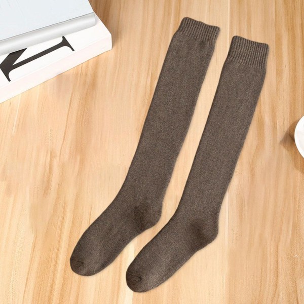 1/2 Andas bomull Herr Knähög Varm Lång Vinter Tjock Brown 39cm 1Set