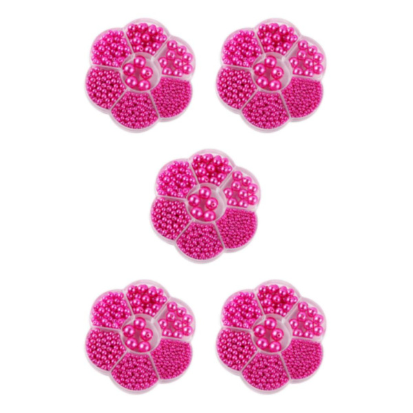 1/2/3/5 1150 stycken DIY-pärlpärlor för att göra vackra smycken rose red 5PCS