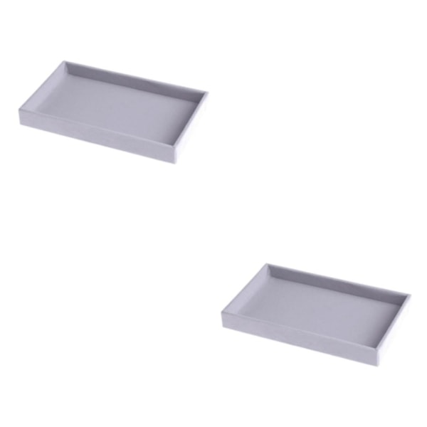 1/2/3/5 Stapelbar smyckesbricka Multipurpose Portable Velvet för Empty Tray Style A 2Set