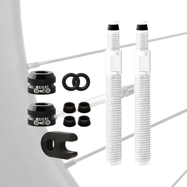1/2/3/5 För MTB Road Bike Tubeless Tire Presta Valve Extender 2 Pcs 50mm Sliver 50mm 80mm 1Set