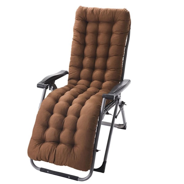 Bekväm polyester trädgårdsfåtöljskudde förtjockad matta Coffee 48*125*8cm
