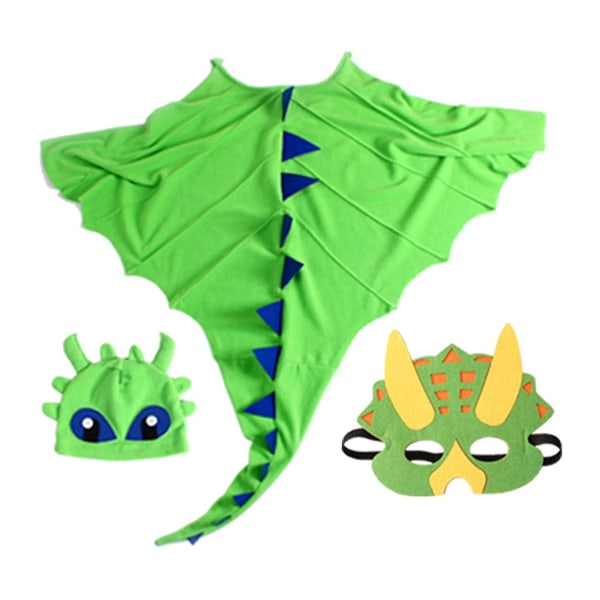 Tandlös drakkostym Cosplay för Halloween presenter leksaker green