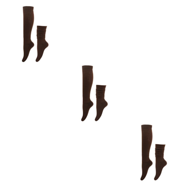 1/2/3/5 2 stycken Slitstarka Slouch strumpor Elasticitet och utsökt Coffee 3Set
