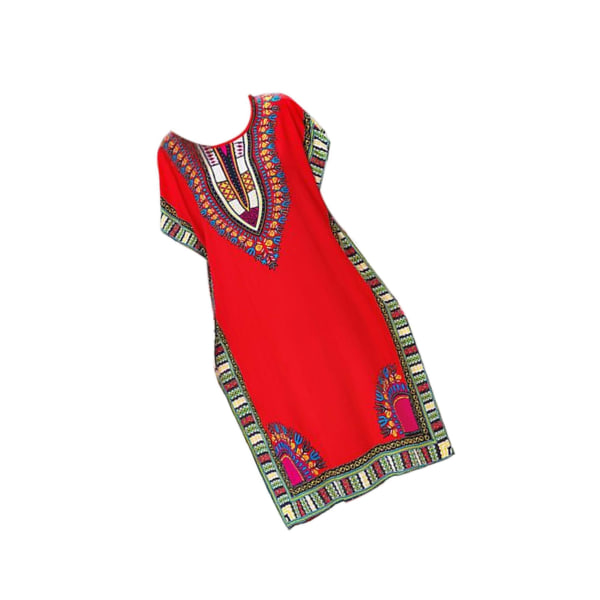 Dammode strandlovsklänning Boho Elegant etnisk klänning Red