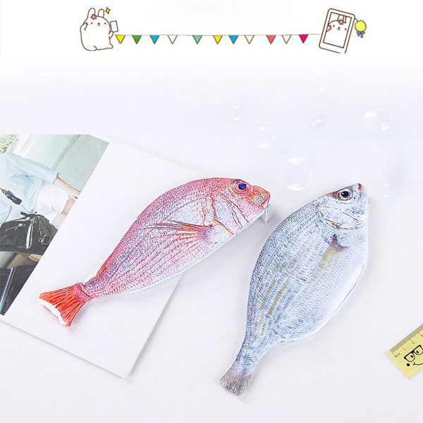 1/5 Cloth Creative Simulation Fish Case Lämplig storlek silver 1Set