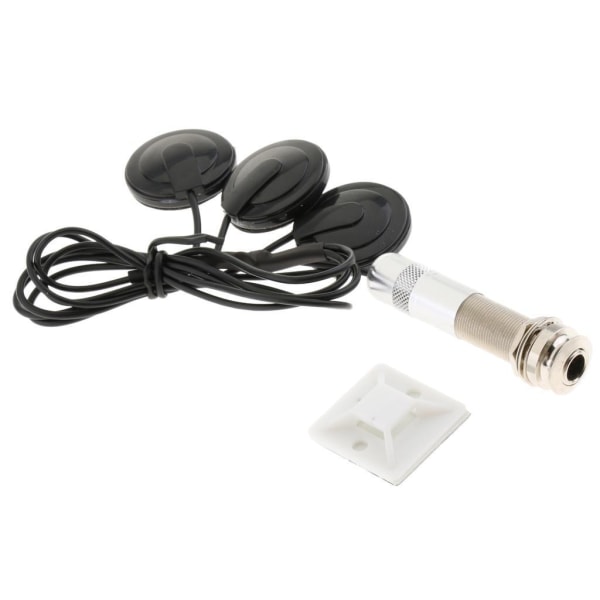 1/3/5 Multifunktions akustisk gitarr pickup 14 Endpin Röd 3 Transducer Pickup 1 Pc