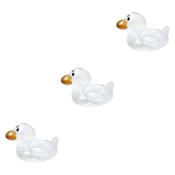 1/3 Swimming Float Ring För Flytande Uppblåsbar Tålig för Transparent Seat Ring 3Set