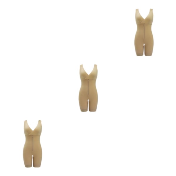 1/2/3 polyester underkläder för kvinnor waist trainer för att forma kroppen Beige M 3Set