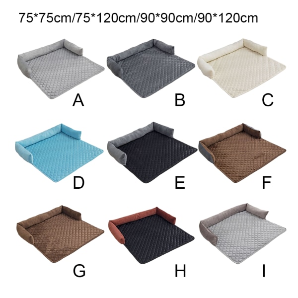 Hushållsvinter Pet Plysch Mat Soffa Soffunderlag Medium Animal Grey Black 90x90cm