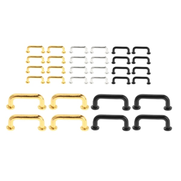 1/2/3/5 1:12 Mini Dragbågform för portgarderob Stor 4st Gold Small 8 Pcs 1Set