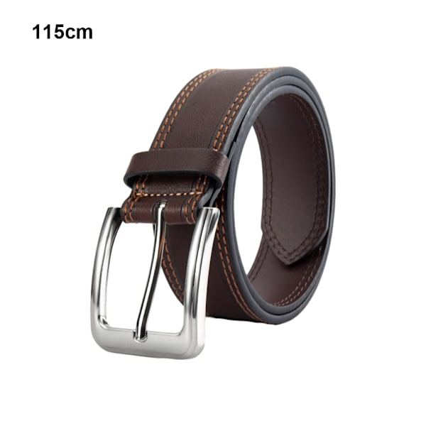 Klassisk stil män bälte med legering spänne huvud PU bälte flätat Coffee 115cm