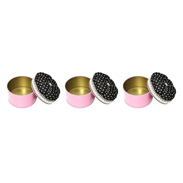 1/2/3 stift Kudde Nålkudde med case för hemsömnad Black 7.6x7cm 3Set