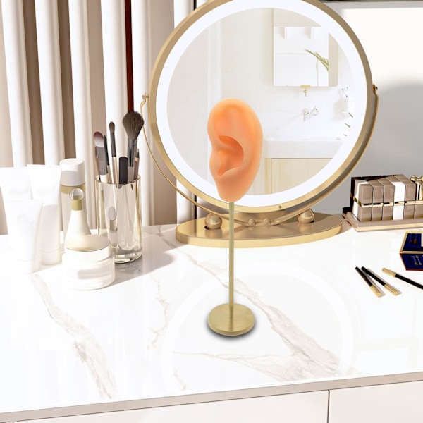 1/2/3 Örhänge Display Stand Human Ear Model Stud Holder Showcase Left Normal Skin Height: 18cm 1Set