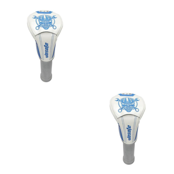 1/2/3 Durable För Golf Driver Headcover PU Läder UT Klubbhuvud White No.3 37CM 2Set