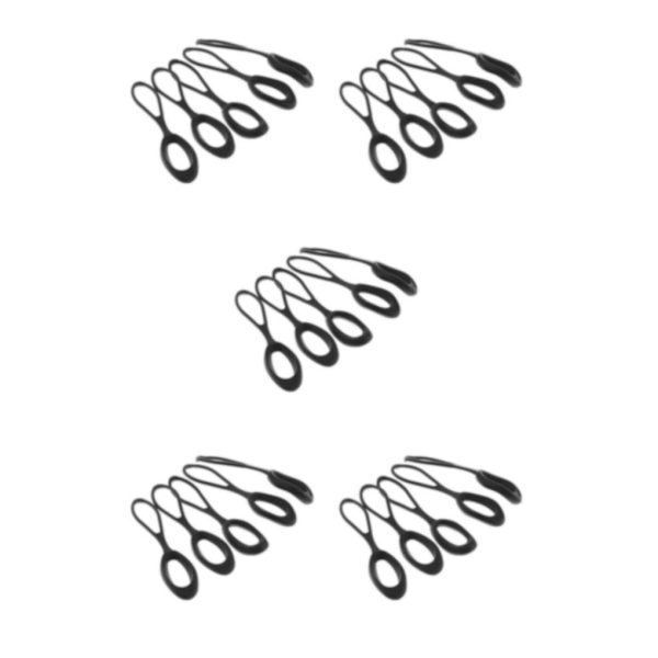 1/2/3/5 5 stycken Non- För slip Stark För Dragkedja Dragsladd Zip Black 66mm 5Set