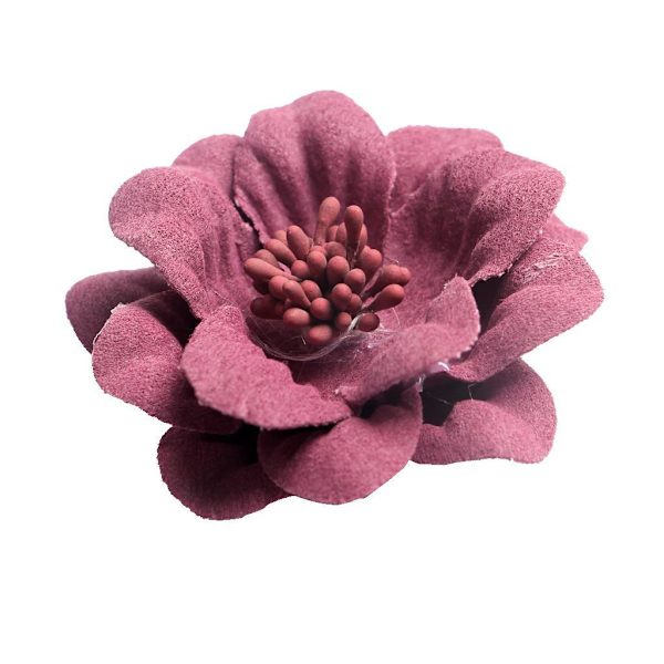 1/2/3/5 10 stycken Camellia Flower Heads för gör-det-själv-hårtillbehör Fuchsia 4.5cm 1Set