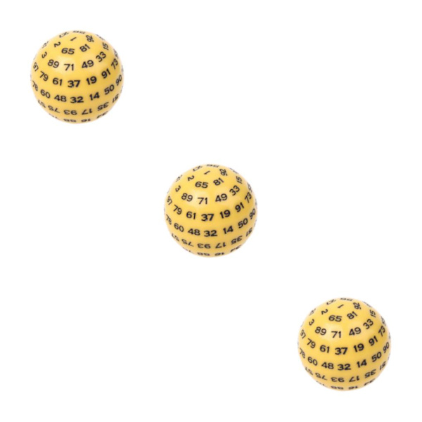 1/3/5 Akryltärningar Spelunderhållning Familjepolyedriska tärningar Yellow 48mm 3Set