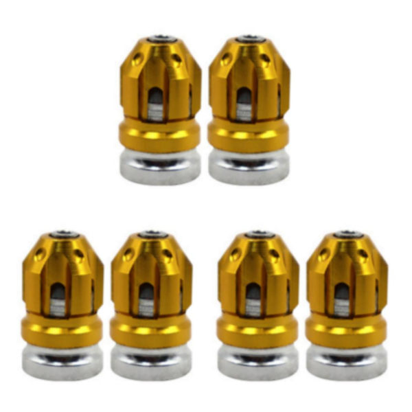 1/2/3/5 2st Däckventil Stamskydd Skydd Passar för motorcyklar Gold 26x15mm 3Set