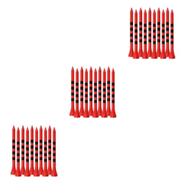 1/2/3/5 100st Bamboo För Golf Tees Stripe Mark Scale High 83mm Red 3Set