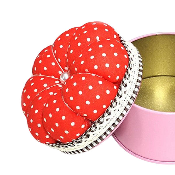 1/2/3 stift Kudde Nålkudde med case för hemsömnad Red 7.6x7cm 1Set