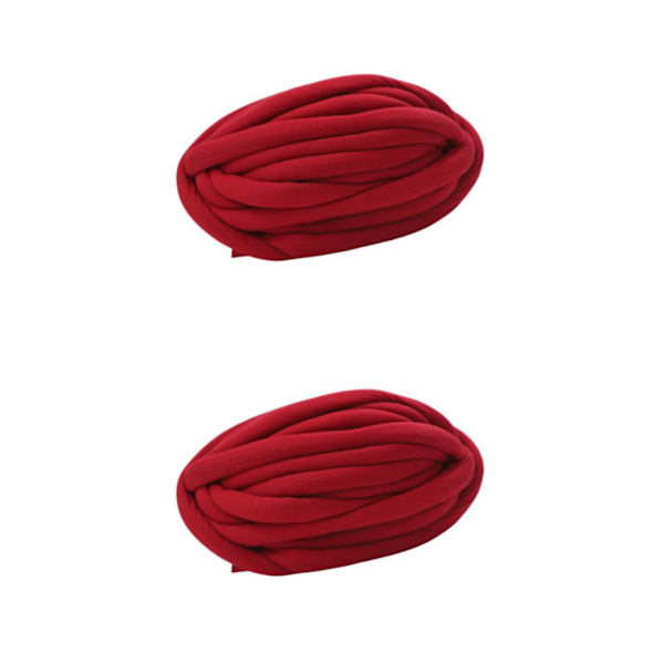 1/2/3/5 Chunky ullgarnfyllning Mjuk stickning för halsdukströja dark red 25mm 2Set