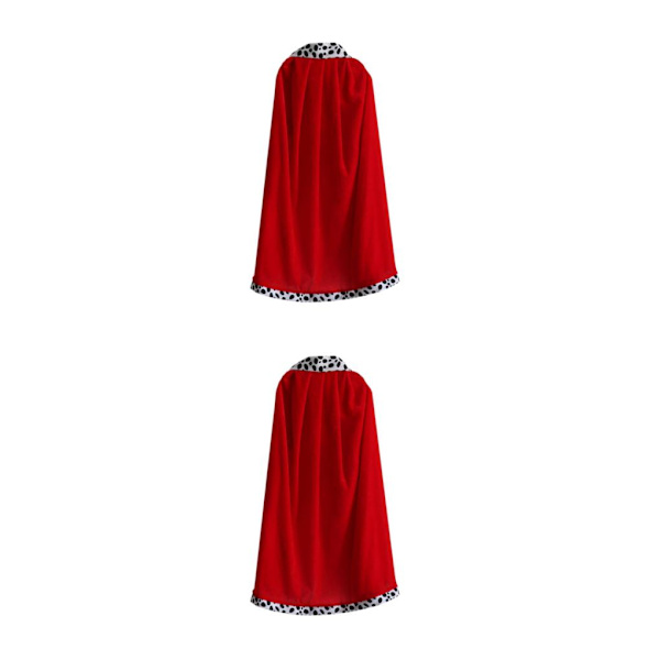 1/2 King Cape King Robe Cloak Kostymtillbehör för maskerad 90cm for Kids 2Set