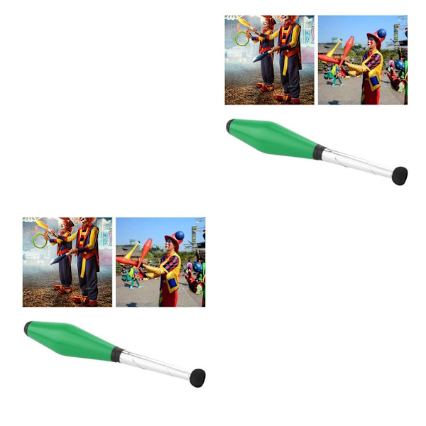 1/2/3 Comedy Juggling För Pins Roligt och imponerande Green 2PCS