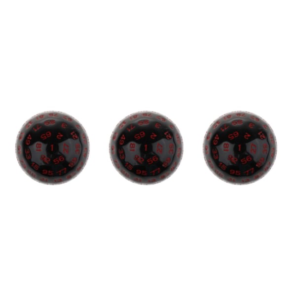 1/3 multi akryltärningar för bordsbräderollspel Red 48mm 3Set