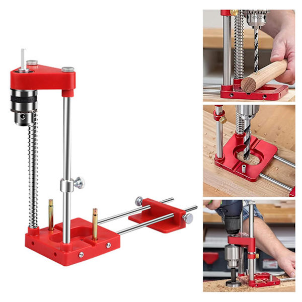 Justerbar Woodworking Punch Locator För Borrguide för Red