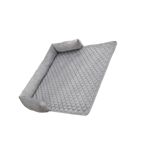 Hushållsvinter Pet Plysch Mat Soffa Soffunderlag Medium Animal Light Grey 75x75cm