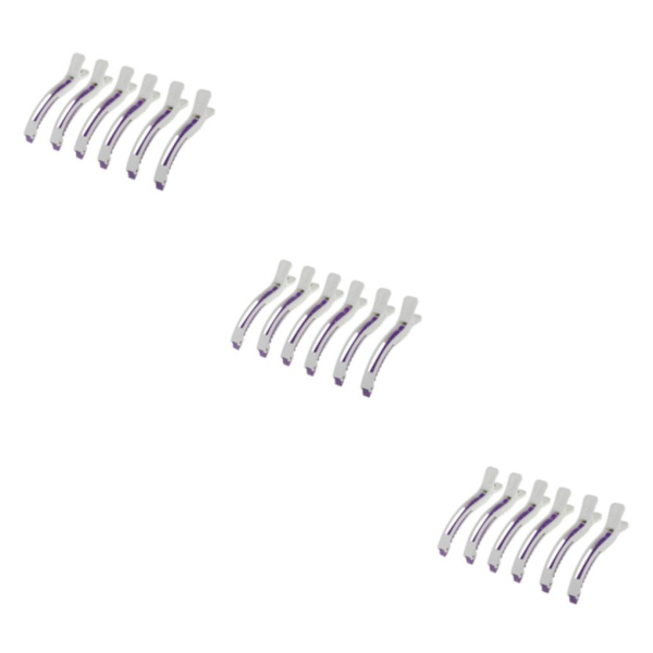 1/2/3/5 6 stycken hårsektionsklämmor Klämmor Salong Frisör White Purple 3Set