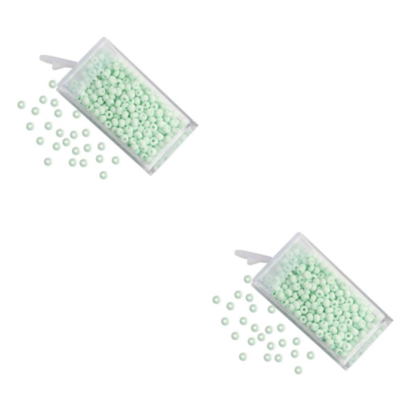 1/2/3/5 Beads DIY Smycken Retro Craft Kit Etniskt för hantverksmärke green 3mm 2Set