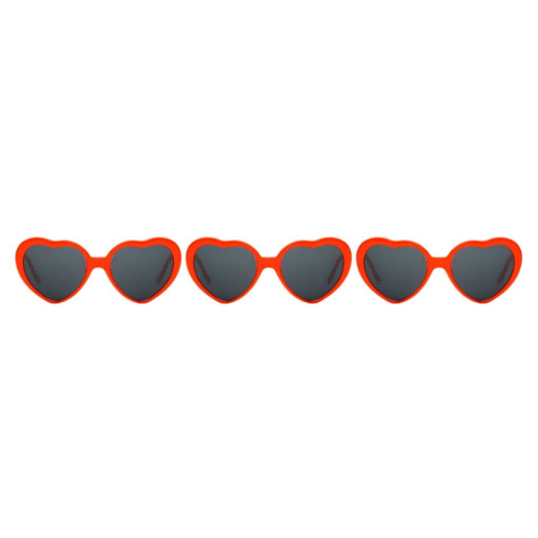 1/2/3/5 Effektglasögon Light at Night Beautiful Love Heart Red 14x6x13cm 3Set
