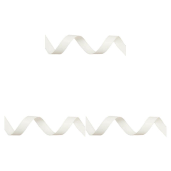 1/2/3/5 Fashionabla satinband för sömnad och hantverk - lätt att white 028 6mm 3PCS