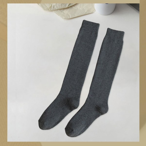 1/2 Andas bomull Herr Knähög Varm Lång Vinter Tjock Dark grey 39cm 1Set