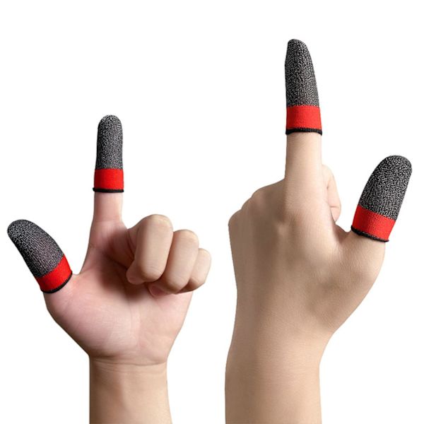 1/2/3/5 20 delar Gaming Finger Sleeves Anti Sweat Andas Red 45 x 25mm 5Set