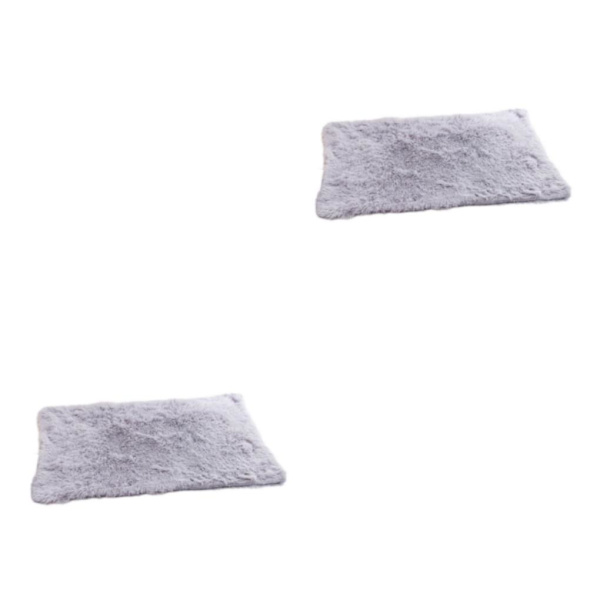 1/2/3 mjukt och bekvämt fluffigt husdjursfilt för hundar och katter light grey M 2Set