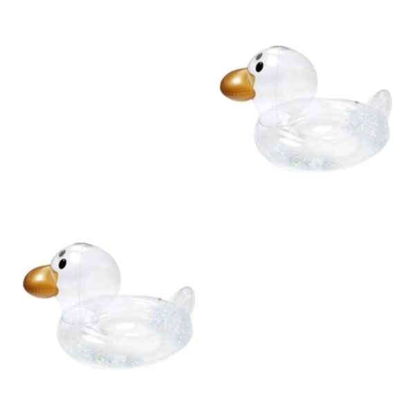 1/2/3 Swimming Float Ring Hållbar Säkerhet Transparent för pool Sequins Seat Ring 85cm×51cm×48cm 2Set