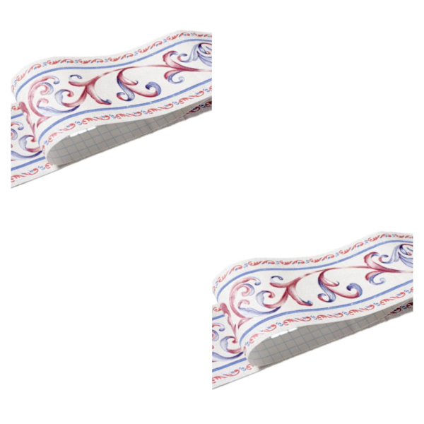 1/2/3/5 Retro Fashion PVC vattentät midjelinje för robust vägg white vine flower 2Set