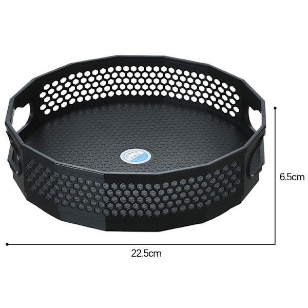 1/2/3 anti-sladd skivspelare Kryddställ för badrumsförvaring Black S 1Set