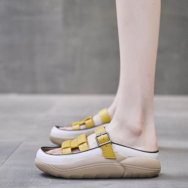 Dam Slide Sandaler Vattentät Soft För Slip On Flat Sandal Yellow 38